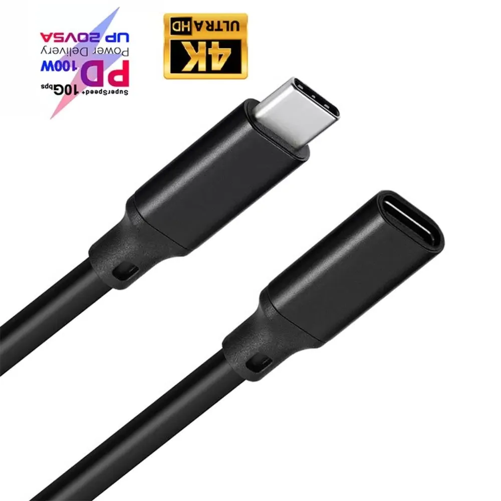 USB C Extension Cable Type C Extender Cord Thunderbolt 3 for Nintendo Switch MacBook Pro Google