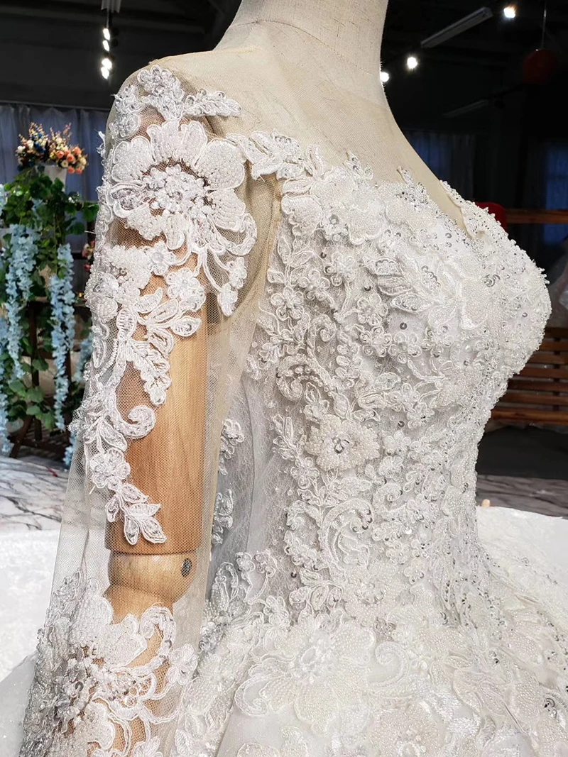 BacklakeGirls сексуальное свадебное платье, Vestido Novia, круглый вырез, длинный рукав, платье невесты, Trouwjurk, кружевные свадебные платья, на заказ