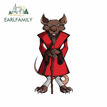 

EARLFAMILY 13cm x 6.4cm For Master Splinter Funny Car Stickers Cartoon Decal Personality Graphics Car Assessoires Decoration