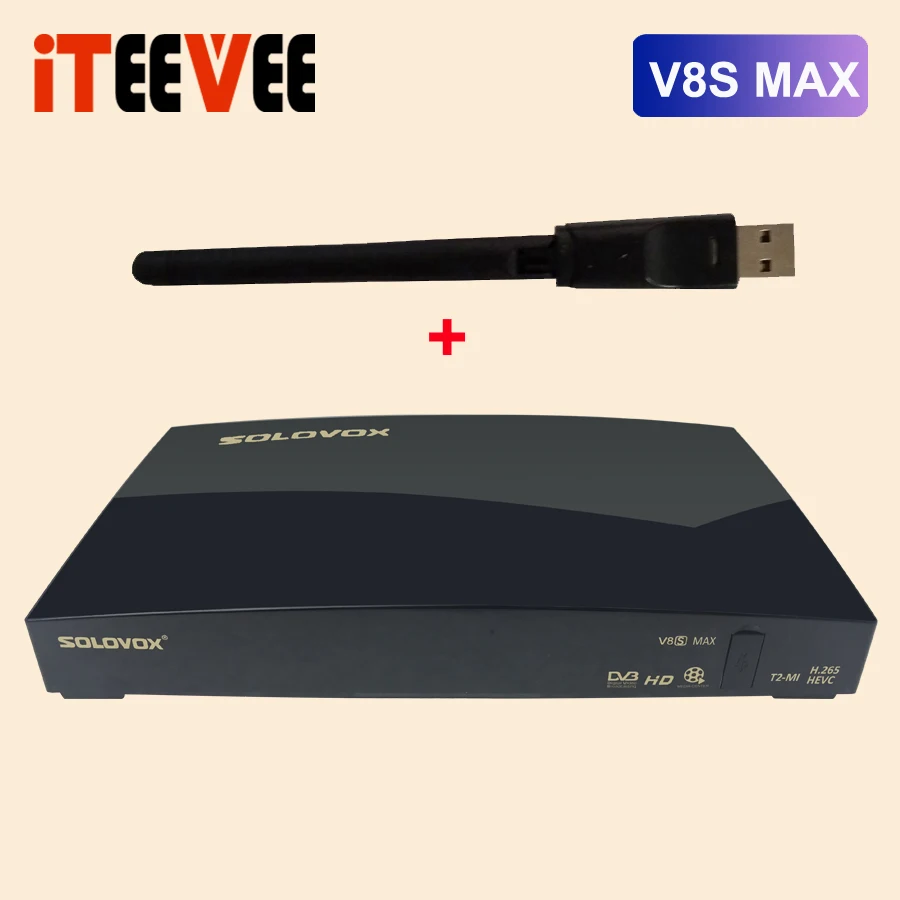 3 шт. цифровой спутниковый ресивер Solovox V8S MAX выход AV HD с USB Wi Fi веб ТВ Biss ключ Youporn CCCAMD