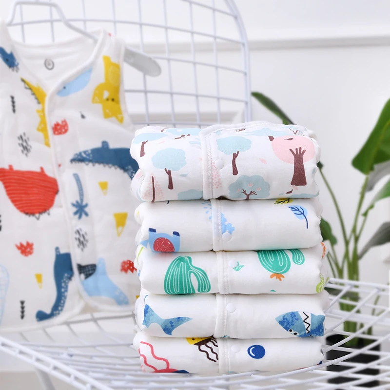 Baby clothing Vest Winter Coats Newborn waistcoat cotton warm clothes vest Kids clothes cartoon Printing