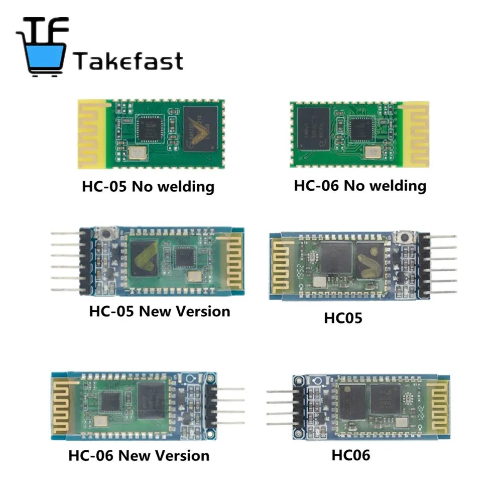 1pcs HC05 HC-05/HC-06 JY-MCU anti-reverse, integrated Bluetooth serial pass-through module, HC-05 HC-06 master-slave 6pin/4pin