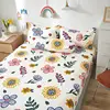 Bonenjoy Queen Size Fitted Bed Sheet with Elastic Band King Size Bed Cover Floral Style sabanas cama 150 Sheets (no pillowcase) 4