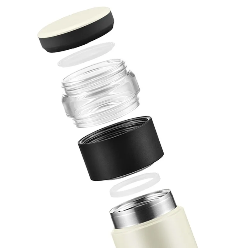 Insulated Cup with Filter 316 Stainless Steel Tea Bottle Tea Infuser Vacuum Cup with Glass Infuser Separates Tea and Water 500ML