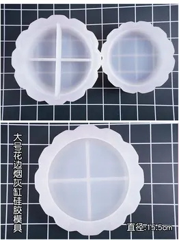 

Aibeads DIY crystal drops silica gel mould for mirror ashtray lace silica gel mould for ashtray resin
