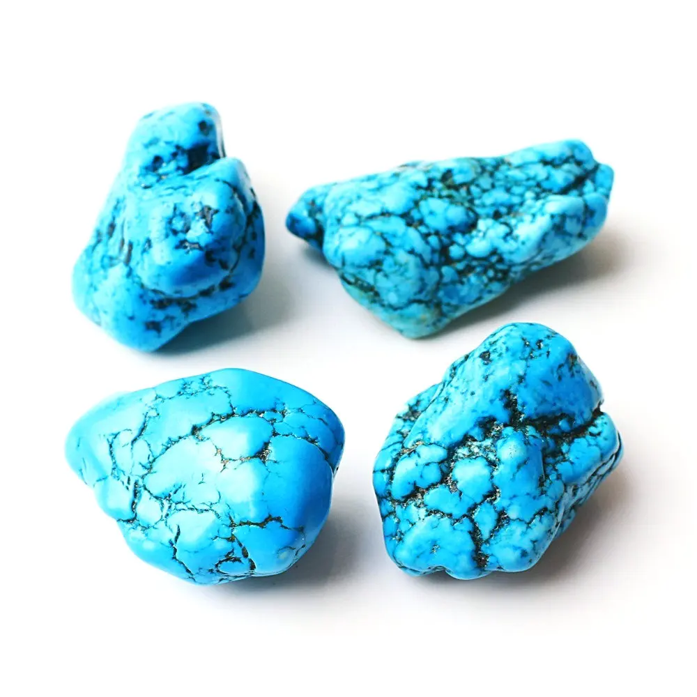 Большой синий Howlite бирюза тонущий камень полированный исцеление драгоценный