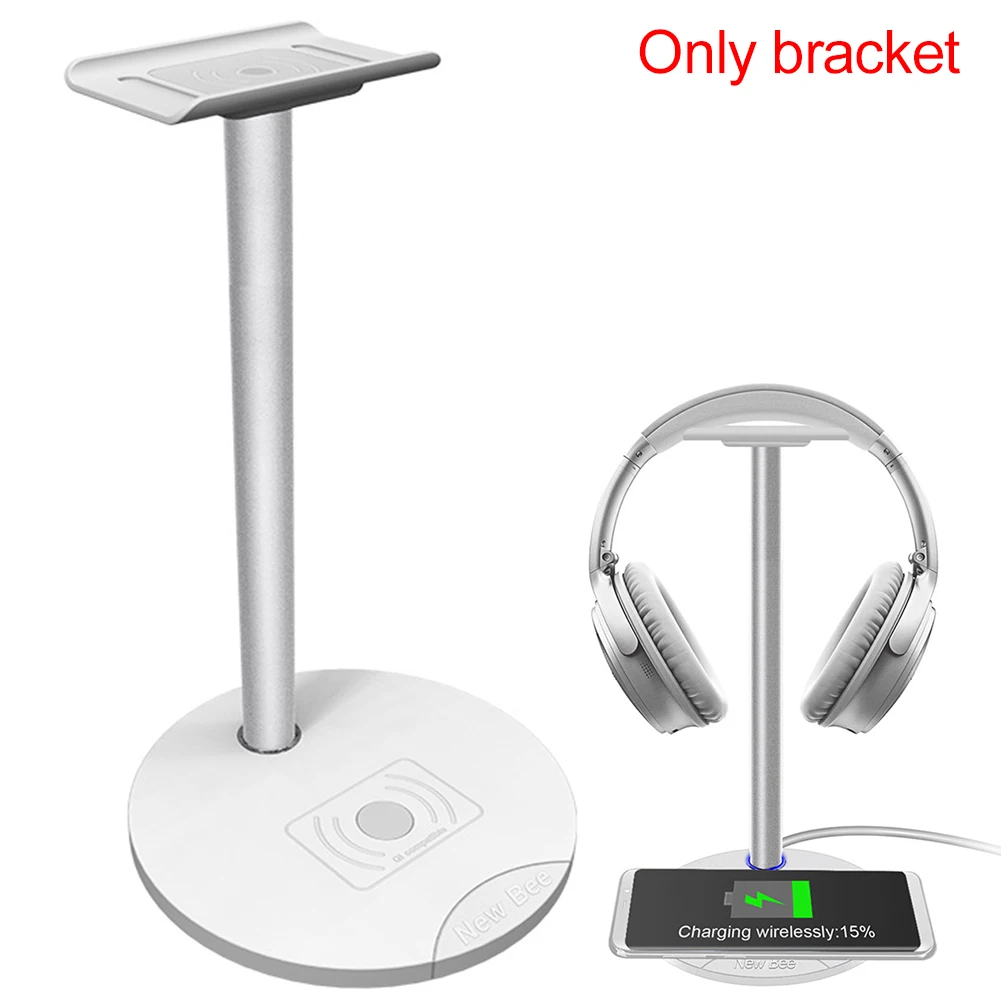 Headset Stand Aluminum Alloy Non Slip for Samsung Smartphone Charger Headphone Wireless Charging Holder Universal Holder