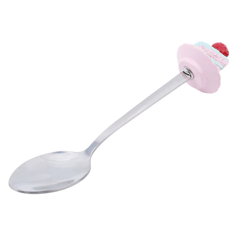 Creative Stainless Steel Dinner Spoon With Cream Strawberry Top Cake Dessert Spoon Coffee Tea Stirrer Kitchen Flatware Gadget