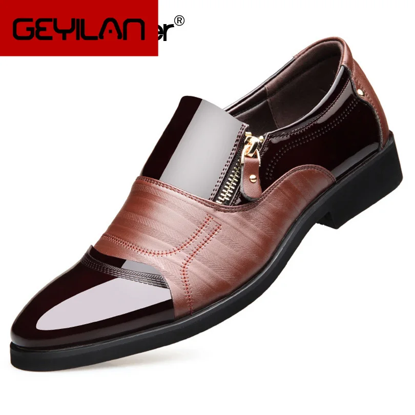 

Brand New Spring Men's Business Leather Shoes Male Oxford Formal Dress Shoes British Fashion Mens Wedding Designer Shoes