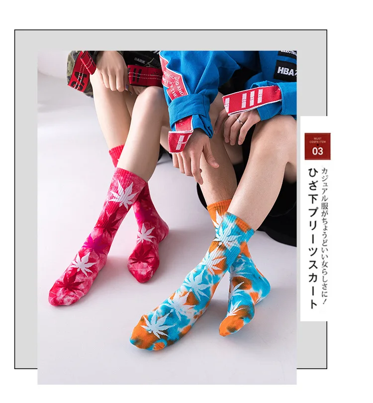 10 пар/лот цветные толстые проволочное крепление носки для мужчин и женщин хип-хоп скейтборд calcetines носки с листьями компрессионные kanye west popsocket