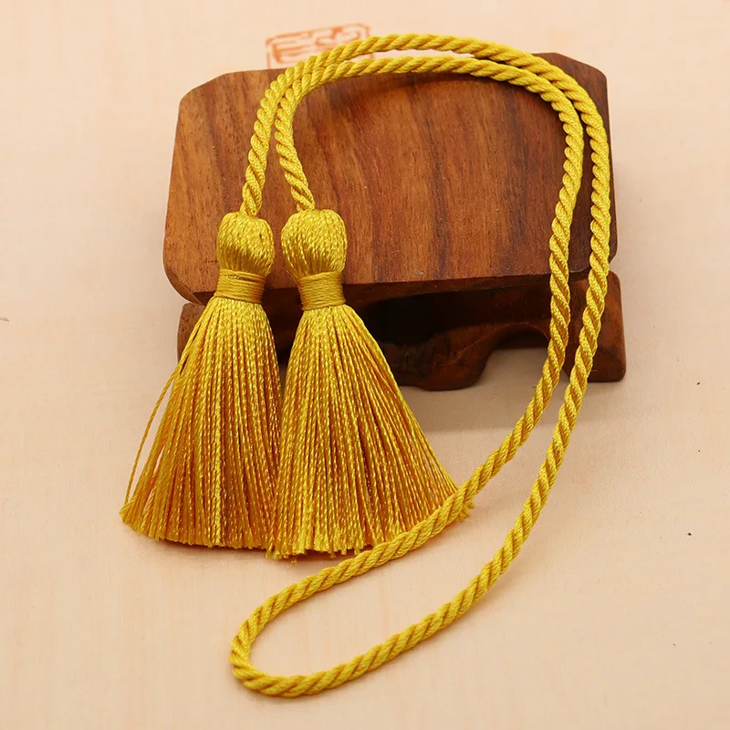 Loess color 6 шт разноцветная двойная кисточка Веревка Подвеска DIY Одежда декоративная аксессуары для дома занавеска лента для поделок кисточки бахрома 54 см - Цвет: Loess color