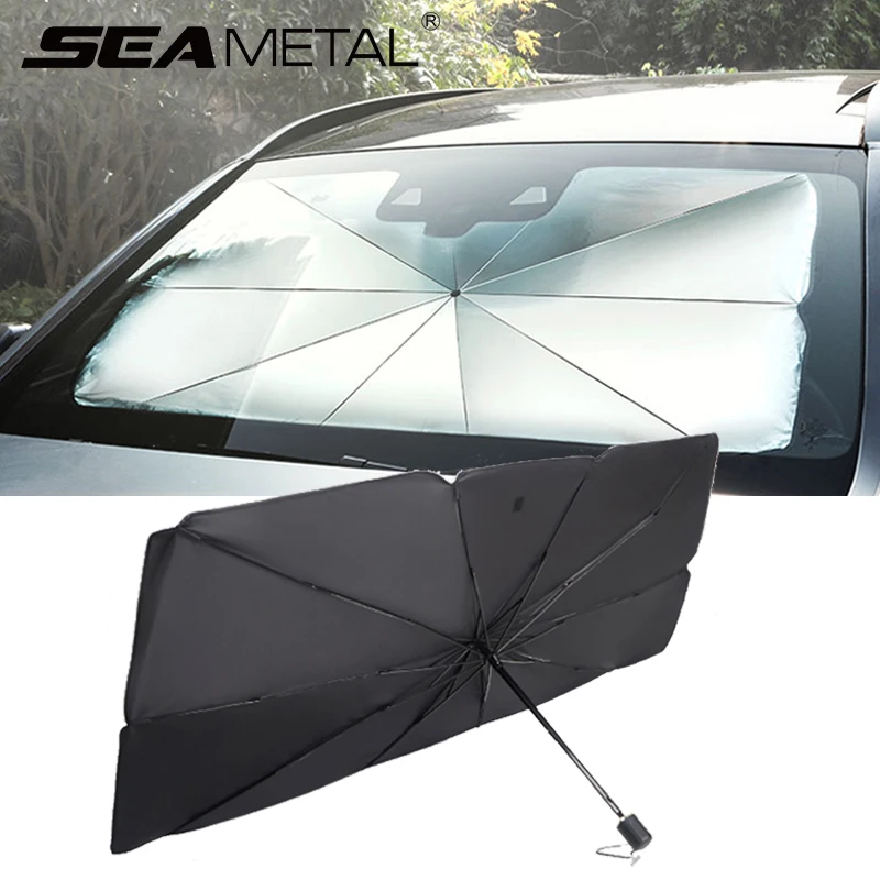 FWSS Copertura Parasole per Auto Protezione Parabrezza Interno Auto Parasole Ombrello Protezione UV Auto Anteriore E Lunotto Accessori Pieghevoli L