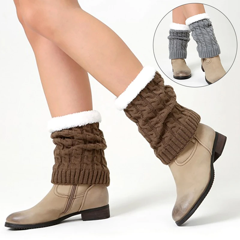 Womens girls short knit Leg Warmers autumn winter owl pattern boot Socks TTD013 