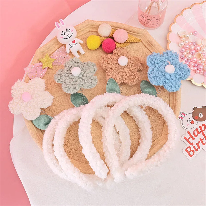 

Повязка на голову с вельветовыми цветами, на новый год, осенне-зимний головной убор