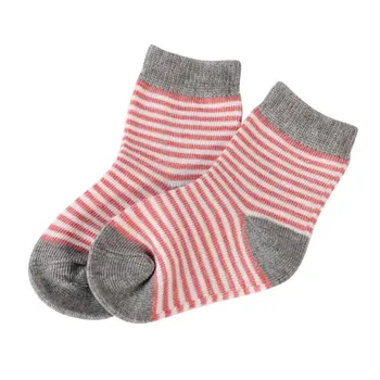

4 Pairs Baby Socks Toddler Girls Boys Non Slip Striped Dot Kids Unisex Casual Cotton Slipper Floor Socks