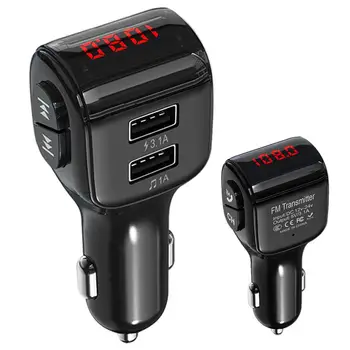 

12V-24V Car Charger Bluetooth V5.0 FM Transmitter MP3 Music Player Hands-free Multifunction Car Fast Charger Adapter for Phone