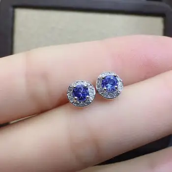 

Natural And Real Tanzanite Earring 925 sterling silver Fine jewelry Tanzanite Earring