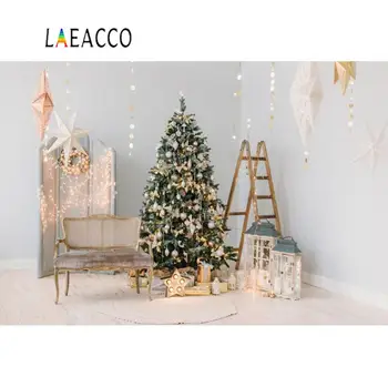 

Photo Backdrop Christmas Ladder Bulb Tree Gift Lantern Sofa Party Baby Interior Photography Background Photo Studio Photocall