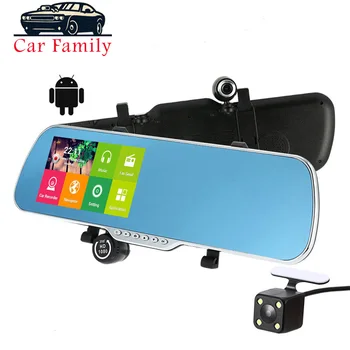 

5.0 Inch Android 4.4 FHD 1080P DVR dash camera GPS Navigation Wifi Car DVR Rearview mirror Dash Cam car camera Dual Lens