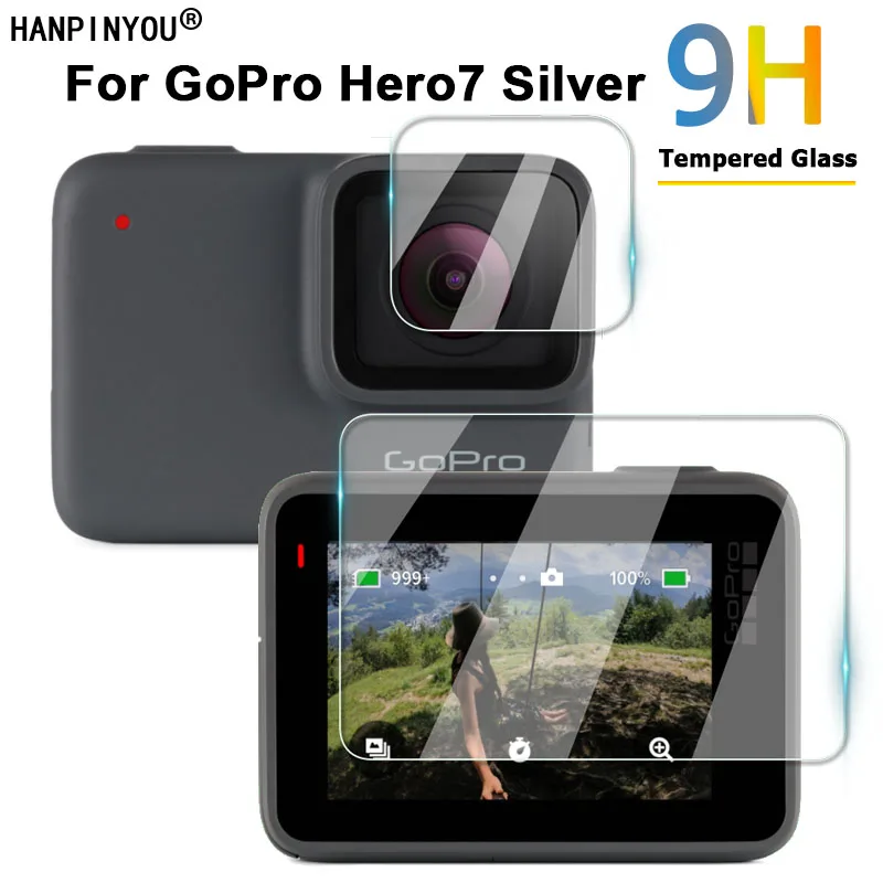 Per Gopro Hero7 Silver Clear Ultra Slim Camera Lens / Lcd Screen 2.5D Pellicola Protettiva In Vetro Temperato Per Gopro Hero 7 Silver