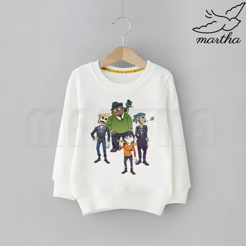 Gorillaz/Детская толстовка с капюшоном с принтом «рок-группа», «лапша», «Мурдок», «руссель», милые свитшоты с принтом, детская одежда, худи с героями мультфильмов - Цвет: I