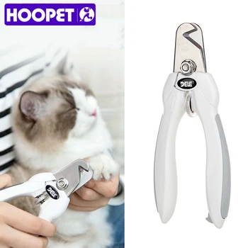 

HOOPET Stainless Steel Pet Nail Clippers Puppy Dog Cat Safety Cut Adjustable Animal Grooming Tool Products