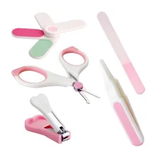 Детские ножницы для ногтей, маникюрные детские безопасные принадлежности для ухода за маникюром, ушные пинцеты для чистки набор компонентов, коробка легко переносится