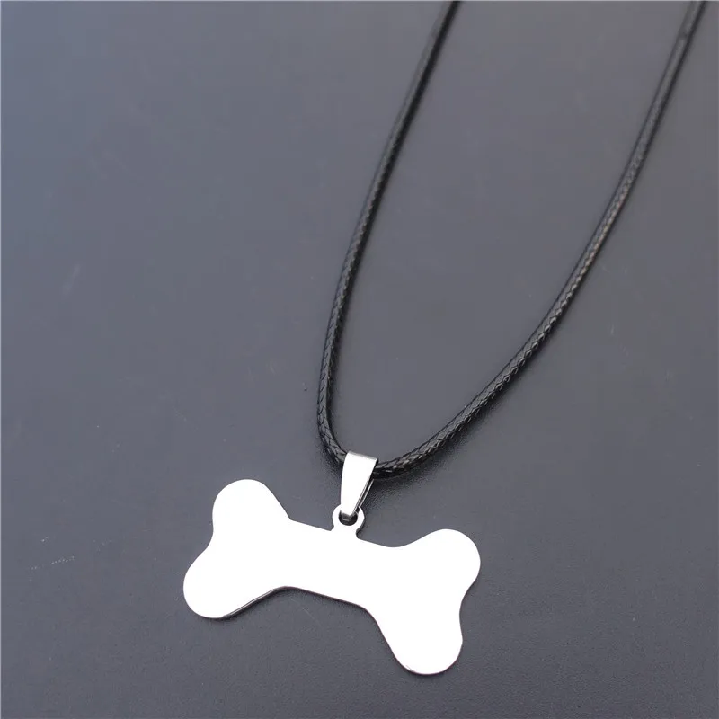 tag colar de aço inoxidável pet id