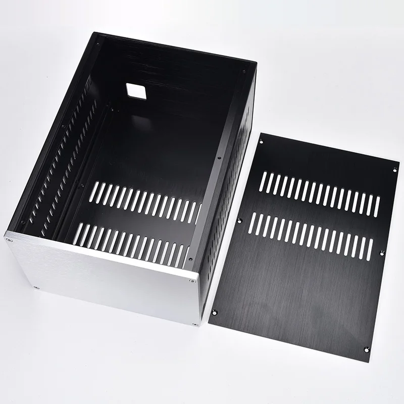 Многофункциональный алюминиевый чехол усилитель аудио корпус Блок питания корпус DIY коробка 221,5*150*311 мм