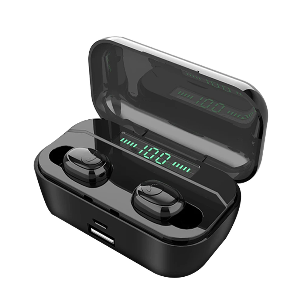 

Wireless Earphone Bluetooth 5.0 Mini Charging Box LCD Display TWS Sports Earbuds Waterproof LED Indicator Portable Touch Control
