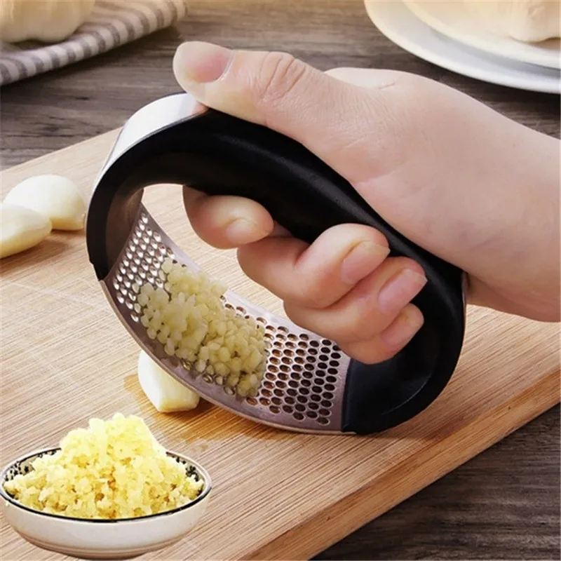 Cozinha чесночный прижимной изогнутый нож для измельчения чеснока измельчитель из