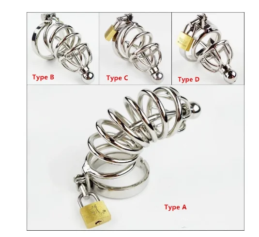 Hot Selling Male Chastity Cage With Metal Urethral Catheter Stainless Steel Chastity Belt Bondage Fetish SM Sex Toys