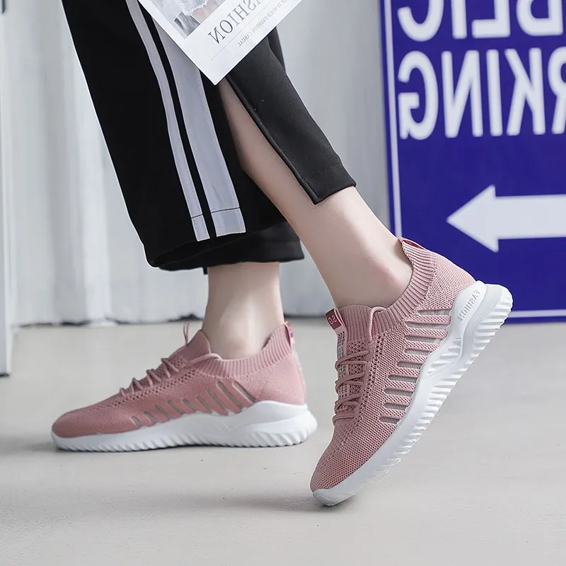 

Women Tennis Shoes Flying weaving Sneakers Tenis Feminino Gym Sport Shoes Ladies Trainers Baskets Femme Zapatos De Mujer