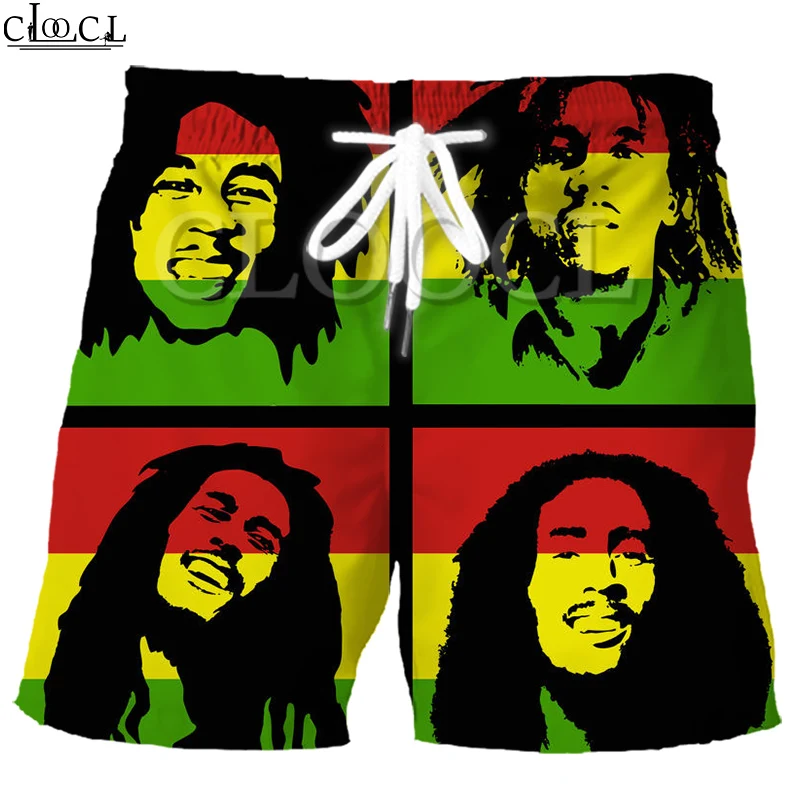 Шорты CLOOCL Singer Reggae Creator Bob Marley с 3D принтом модные летние мужские шорты для отдыха