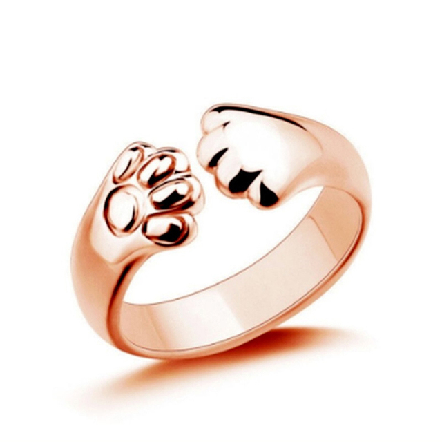 Cat Claw Ring Ladies Simple Fashion Jewelry Rings Banquet Party Birthday Present Woman Wedding Rings Open Ring