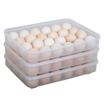 

China Plastic 24 pcs Capacity Egg Storage Case Transparent Egg Container Box with Lid DQ9021-4