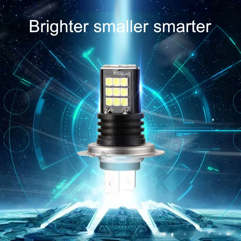DC12V-H7-24LED лампы автомобиля противотуманные фары пара белый светильник Замена для вождения автомобиля