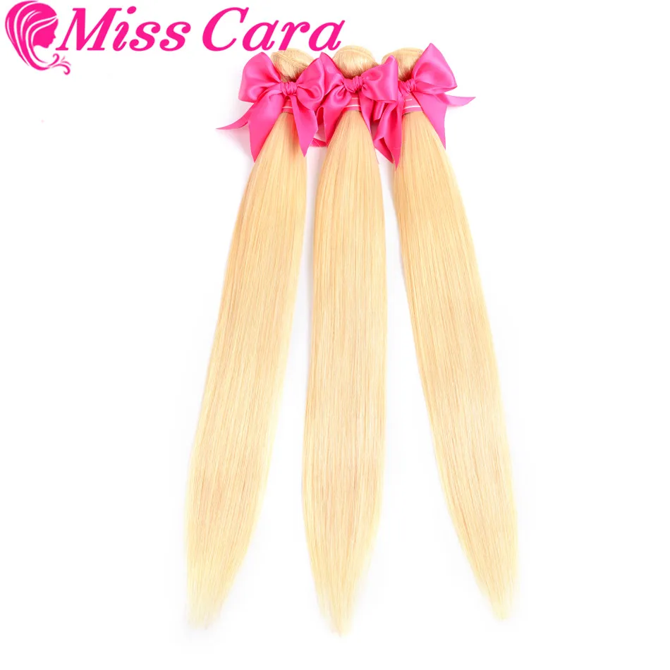 Miss Cara remy hair 3 пучка бразильские прямые человеческие волосы 613 блонд волосы для наращивания 100% человеческие волосы пучки