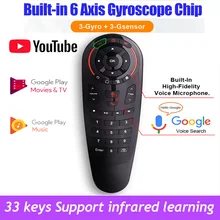 G30 Voice Remote Control Air Mouse Wireless Mini tastiera supporto Google Assistant 33 tasti con apprendimento IR per Android TV Box