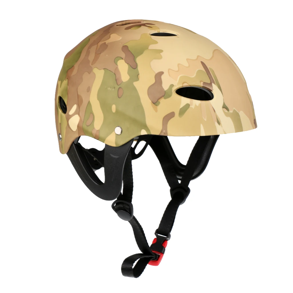 Army Green Camo Регулируемый защитный шлем для водного спорта каяк каноэ защита для серфинга Жесткая Крышка - Цвет: Army Green Camo