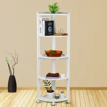 5 Tier Corner Bookcase Bookshelf CD Storage Wall Rack Display Shelves Organizer