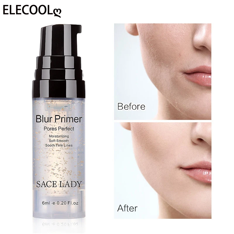 ELECOOL Invisible Pore Makeup Primer Pores Disappear Face Oil-control Make Up Base Contains Vitamin A C E Repair Skin Health | Красота и