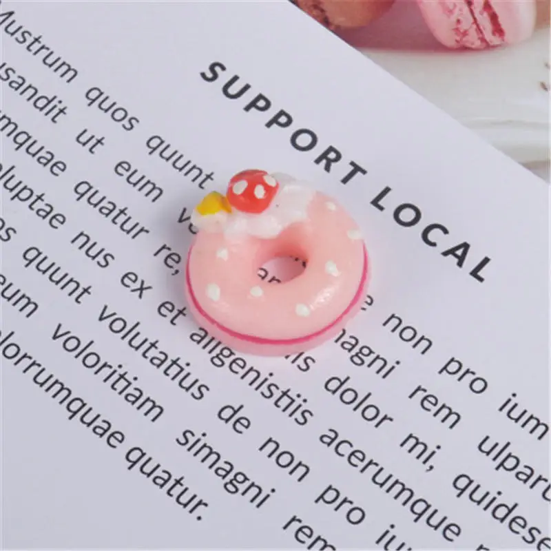 Cute Simulated Donut Filler for Clear/Fluffy Mud Box Popular Children Toys Kids Lizun Slime DIY Kit Accessories Modeling Clay