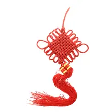 Красный ручной работы вязаный Китайский традиционный орнаментальный узел кисточкой