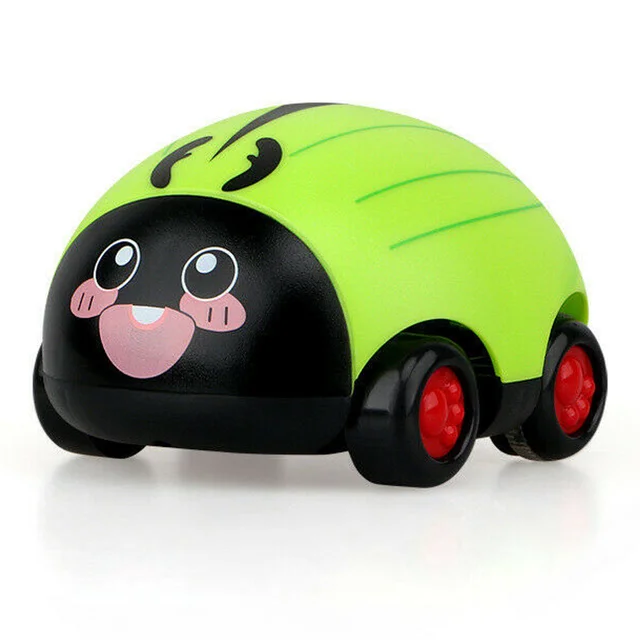 Children Cute Plastic Bee Ladybug Pull Back Car Inertia Truck Baby Toys BM88 2