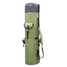 Fishing Bags Portable Multifunction Nylon Fishing Rod Storage Case Canvas Reel Organizer Travel Carry Pole Tools Bag