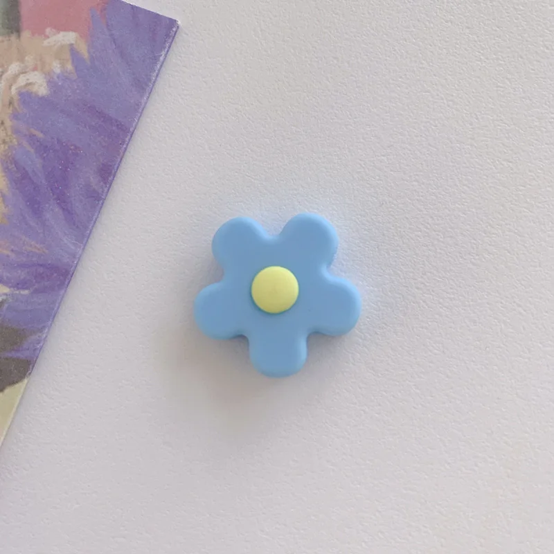 Милое Защитное приспособление в виде цветка Чехол для мобильного телефона USB кабель для зарядки линии передачи данных защита от трещин мультфильм портативный чехол - Цвет: Blue