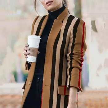 Female Long-sleeved Stand Collar Blazer