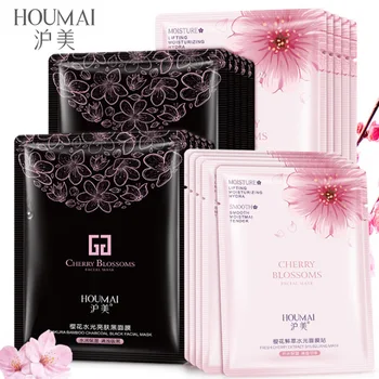 

1Pcs Cherry Blossoms Plant Extracts Fruit Black Face Masks Aloe Facial Mask Remover Moisturizing Firming Oil-Control Face Care