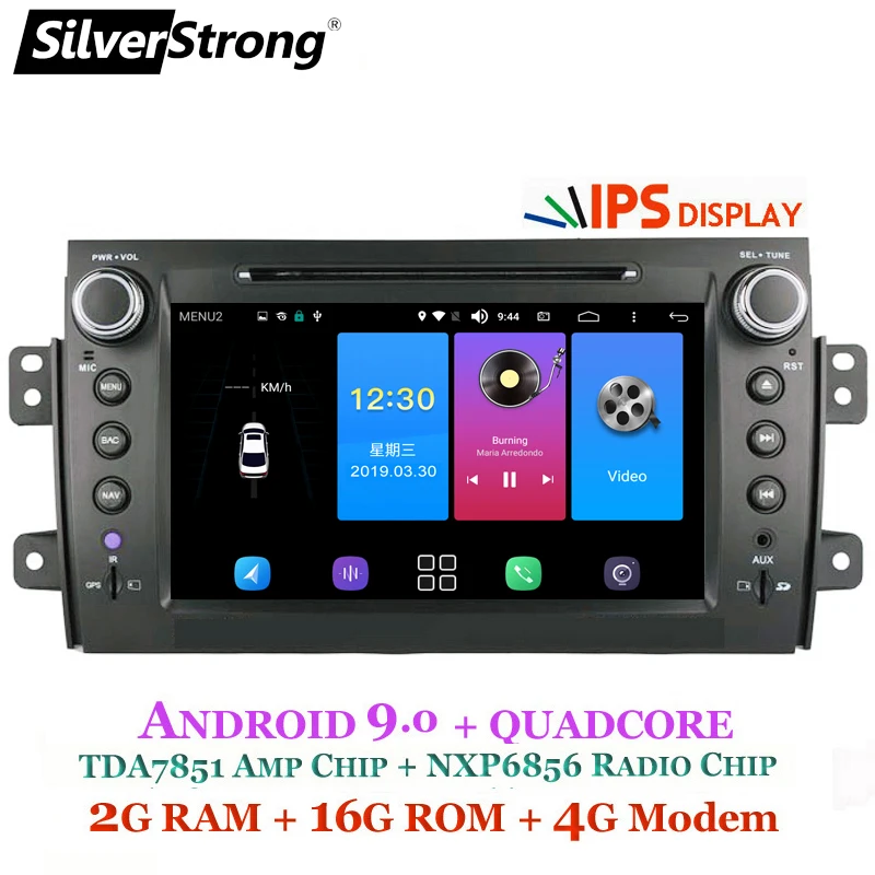 Perfect SilverStrong 8inch IPS Matrix 2Din Android Radio Car DVD For SUZUKI SX4 MP4 MP3 Radio for FIAT Sedici Navitel GPS Navi 3